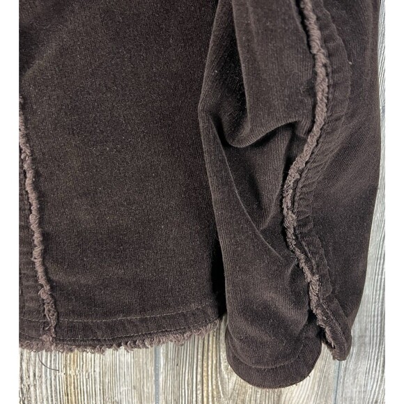 Vtg KIKIT JEANS XL Brown Corduroy Floral Embroidered Blazer Jacket Y2k Boho Chic - Picture 7 of 11